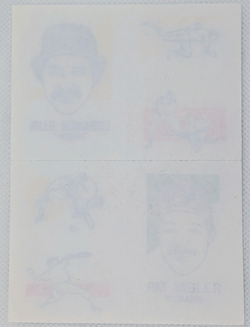 1986 Topps Tattoos Willie Hernandez Pat Tabler image 2