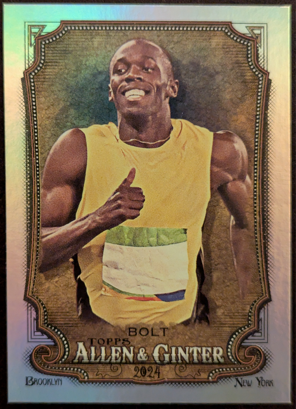 2024 Topps Allen & Ginter Silver Portrait Hot Box Foil Usain Bolt #208 Jamaica