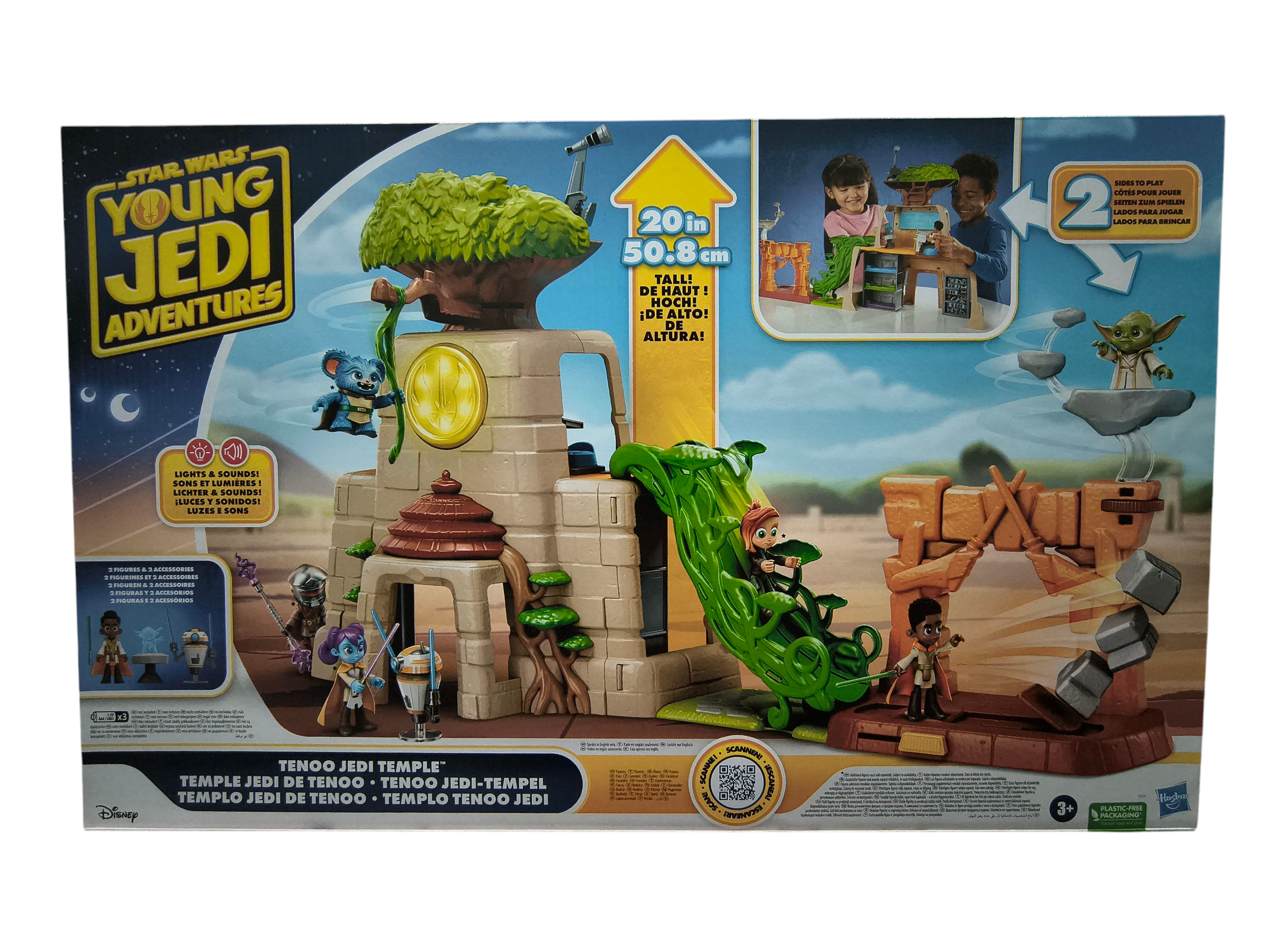Star Wars Young Jedi Adventures Tenoo Jedi Temple Playset 20" Tall Lights Sounds
