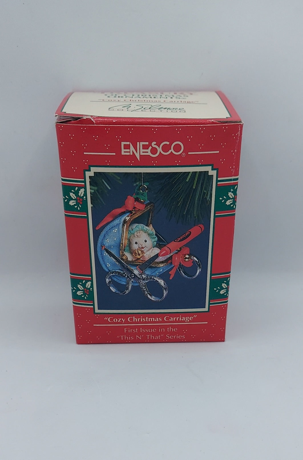 1992 Enesco Cozy Christmas Carriage First in This N That Series Ornament