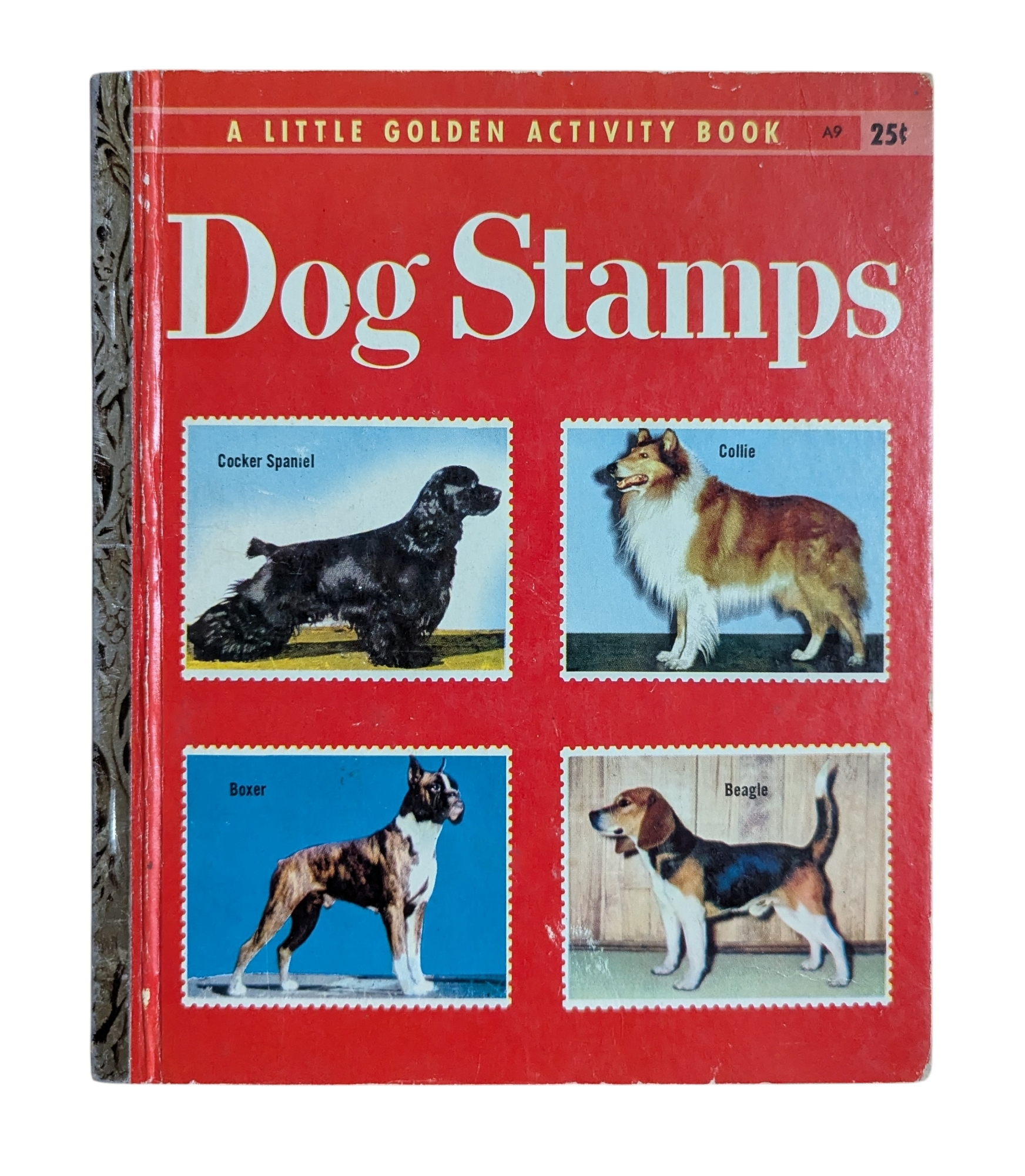 1955 A Little Golden Activity Book Dog Stamps - HC