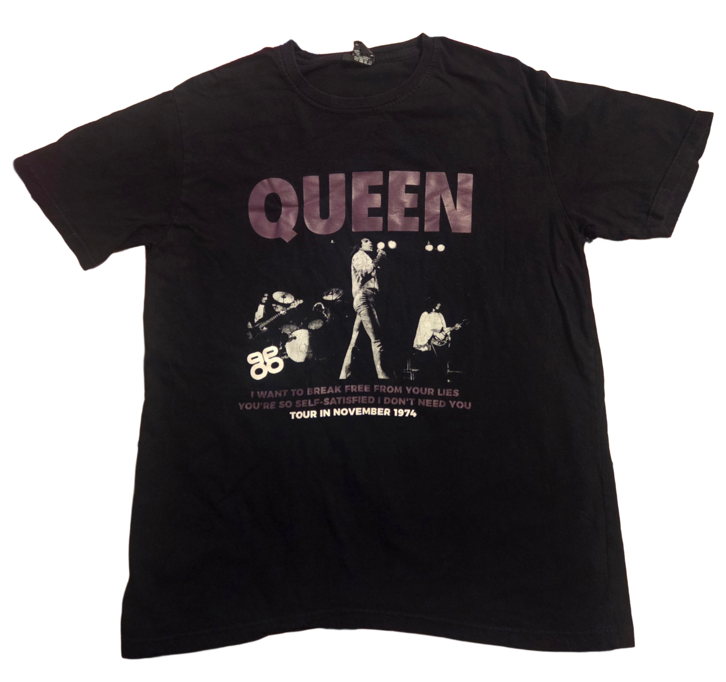 Butterflyeffect90 Kaos Band Queen Tour In November 1974 T-Shirt Size Large