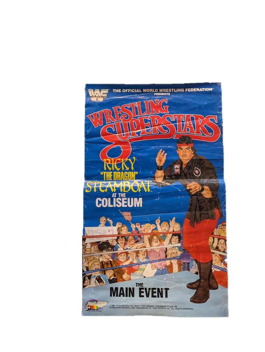 1985 LJN Titan Sports Wrestling Superstars Ricky The Dragon Steamboat Poster