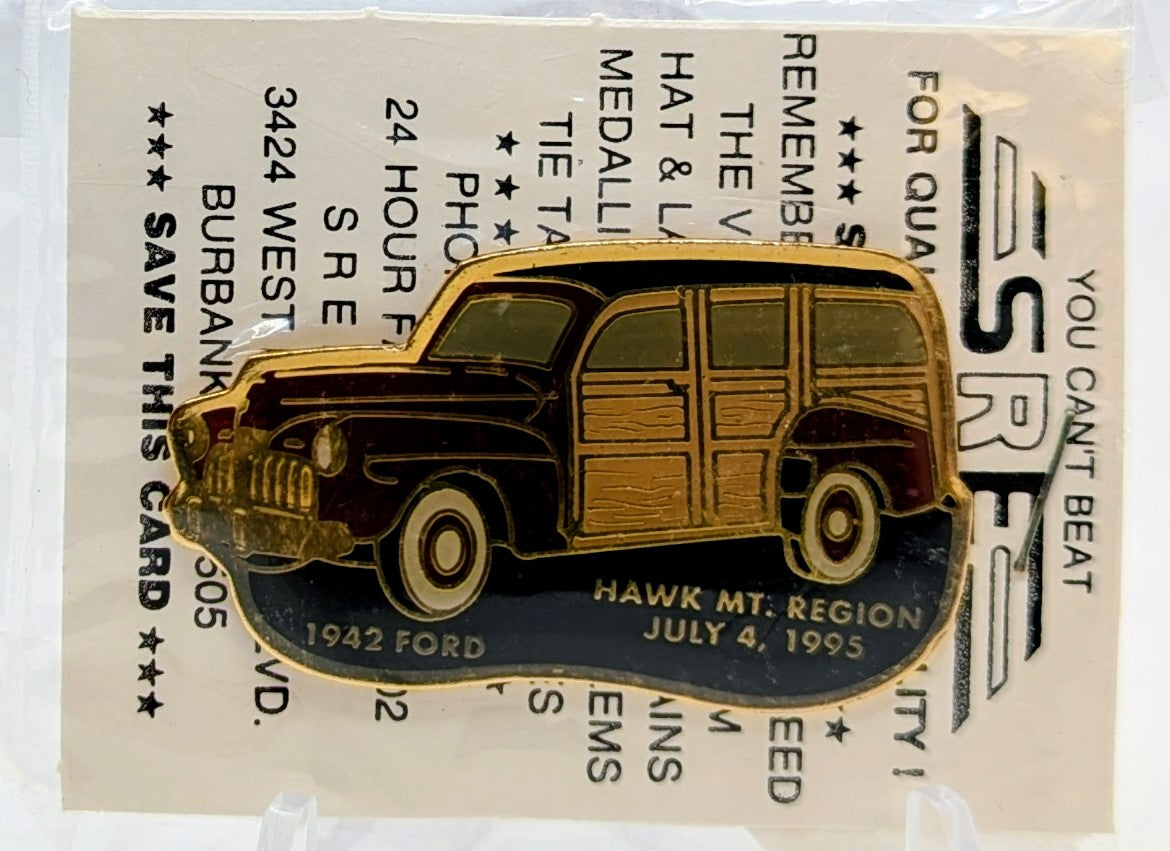 SRE July 1995 Hawk Mountain Region 1942 Ford Enamel Pin
