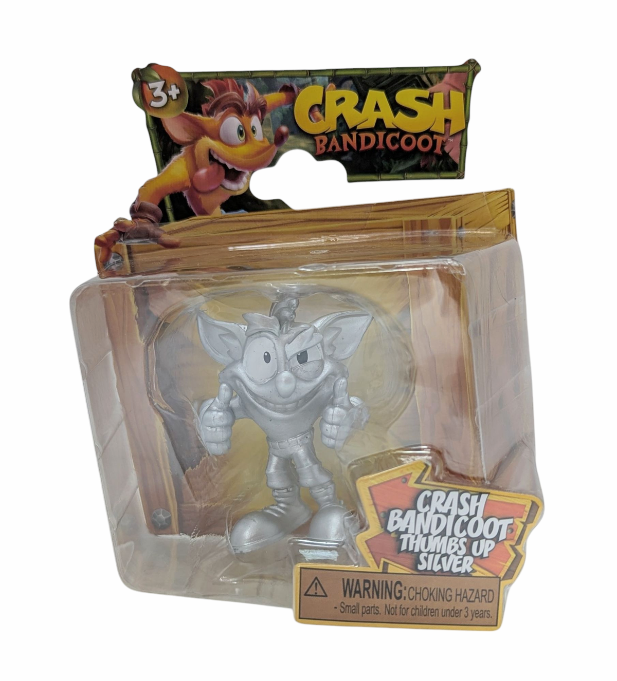 2023 Jakks Pacific Crash Bandicoot Thumbs Up Silver Figure 2.5