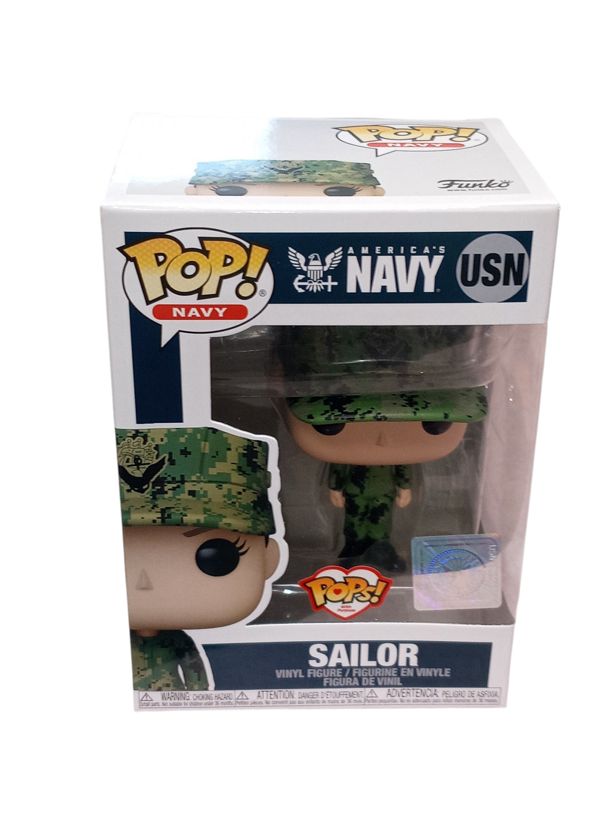 Funko Pop! U.S. Navy Female Sailor USN Pops With A Purpose Vinyl Figure