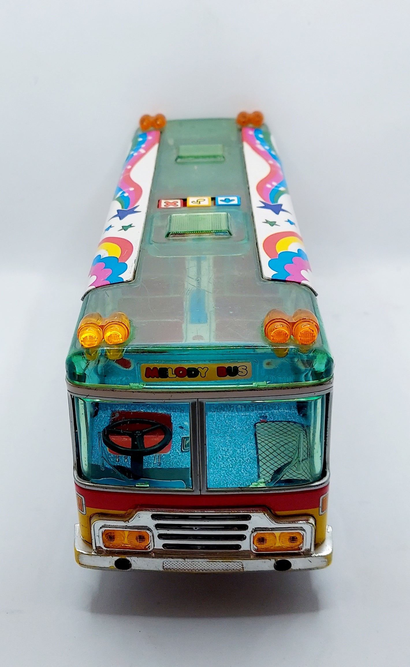 Vintage Alps Toy Japan Daiya Toy Tin Melody Bus image 5