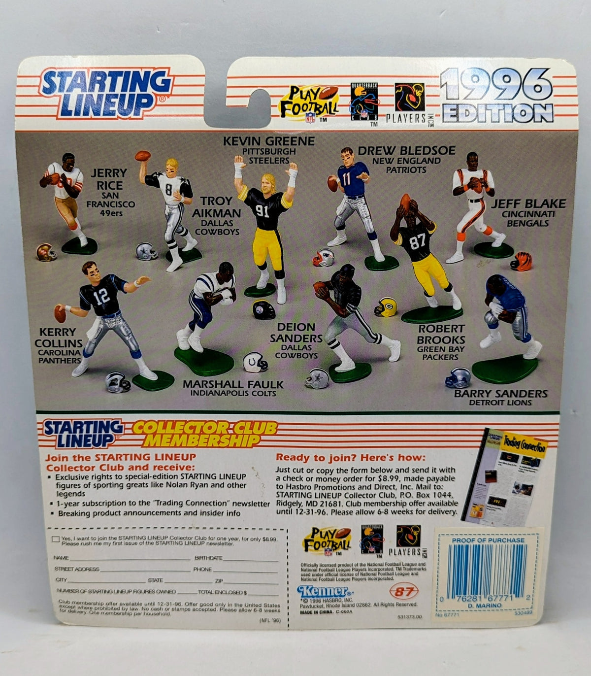 1996 Starting Lineup Dan Marino Miami Dolphins Figure image 2