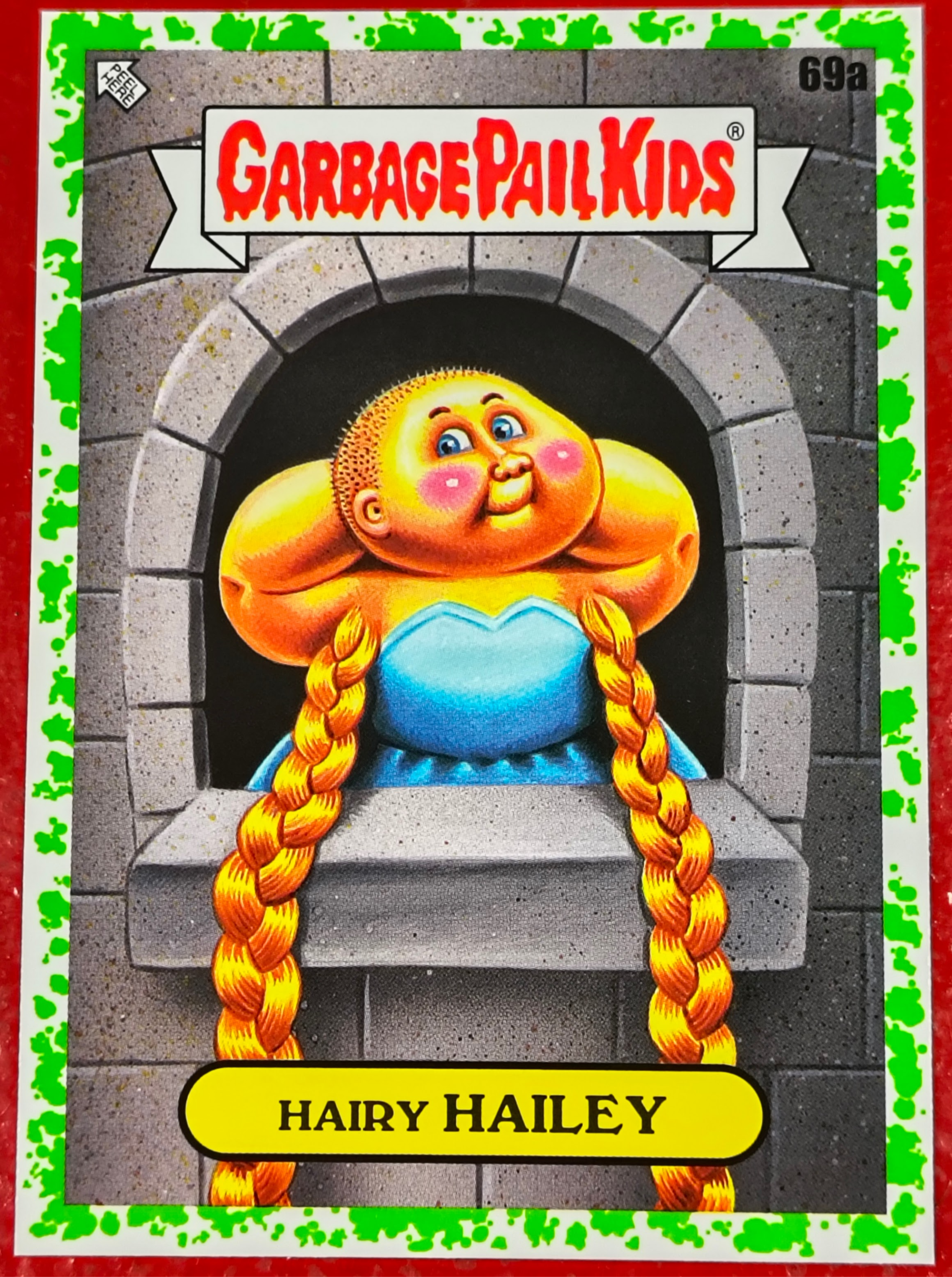 2022 Garbage Pail Kids GPK Book Worms Hairy Hailey 69a Green Parallel