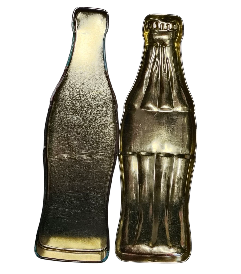 1996 Coca-Cola Coke Tin Metal Coke Bottle Shaped Storage Box 9" image 2