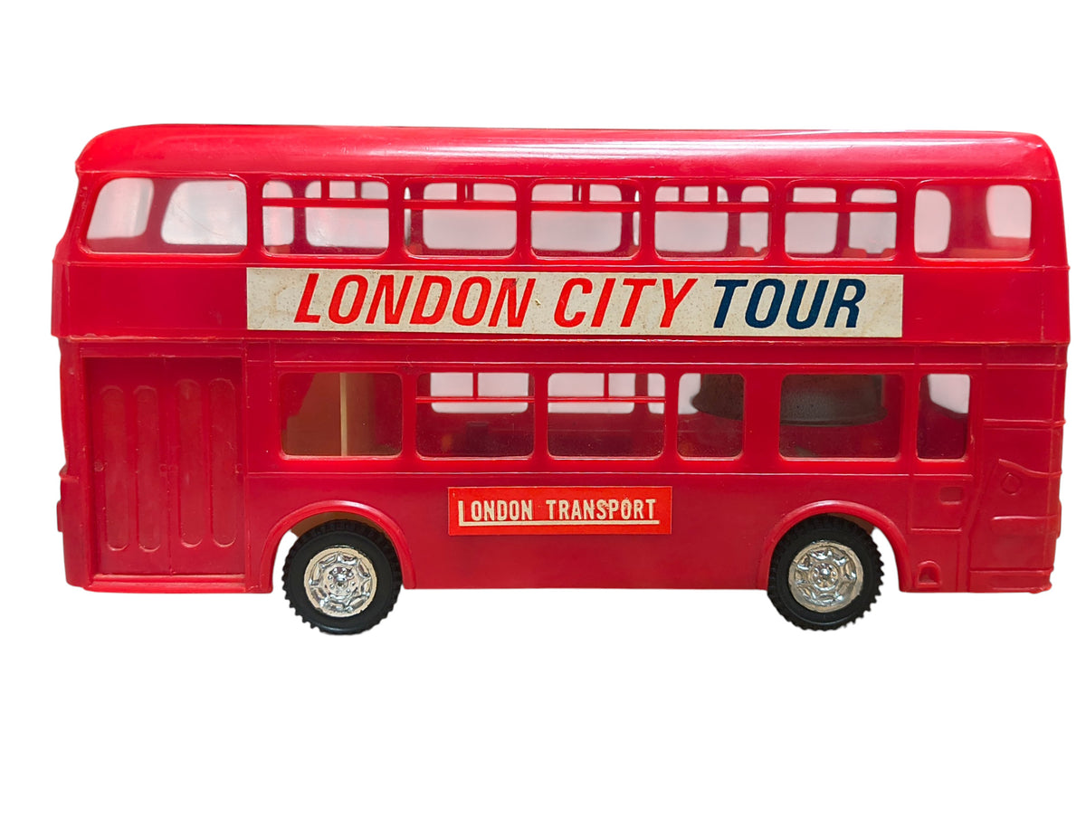1970s Collectible Piggy Bank London Double Decker Bus 8" X 4"