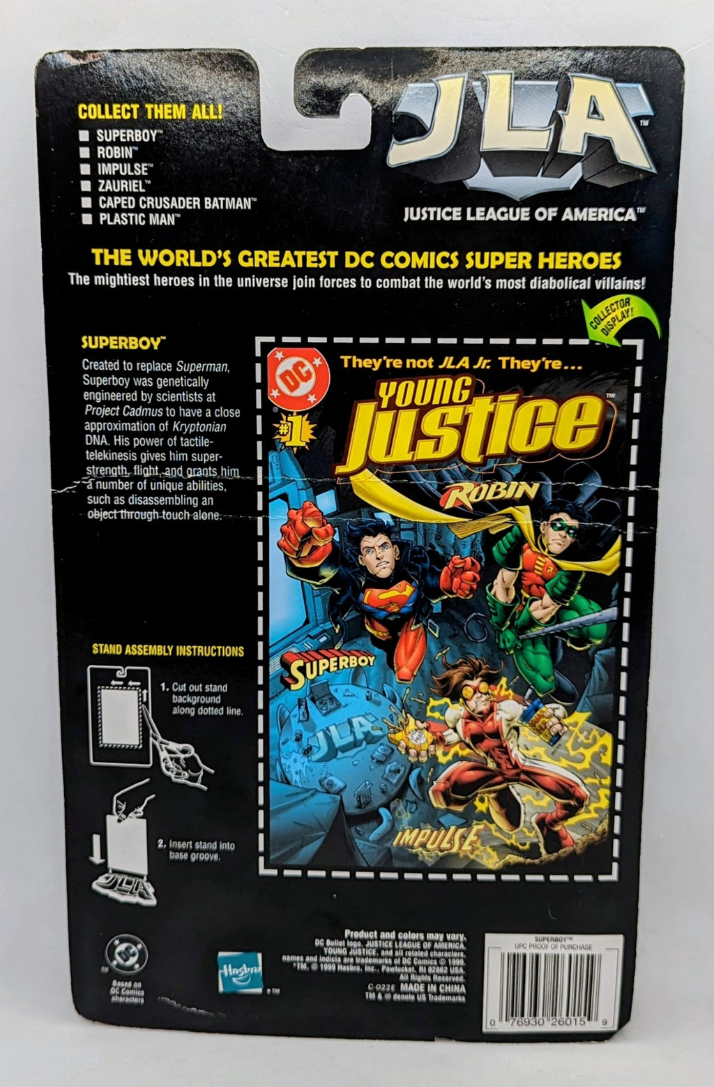 1999 Hasbro JLA Justice League of America 5” Young Justice Superboy Figure image 2