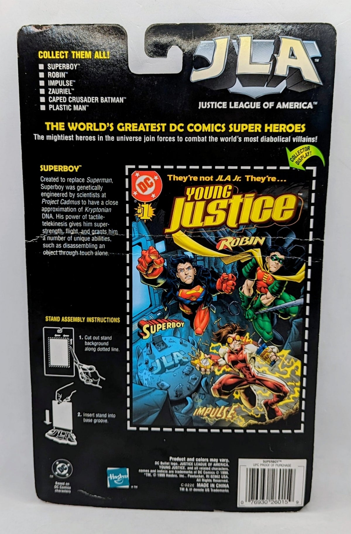 1999 Hasbro JLA Justice League of America 5” Young Justice Superboy Figure image 2
