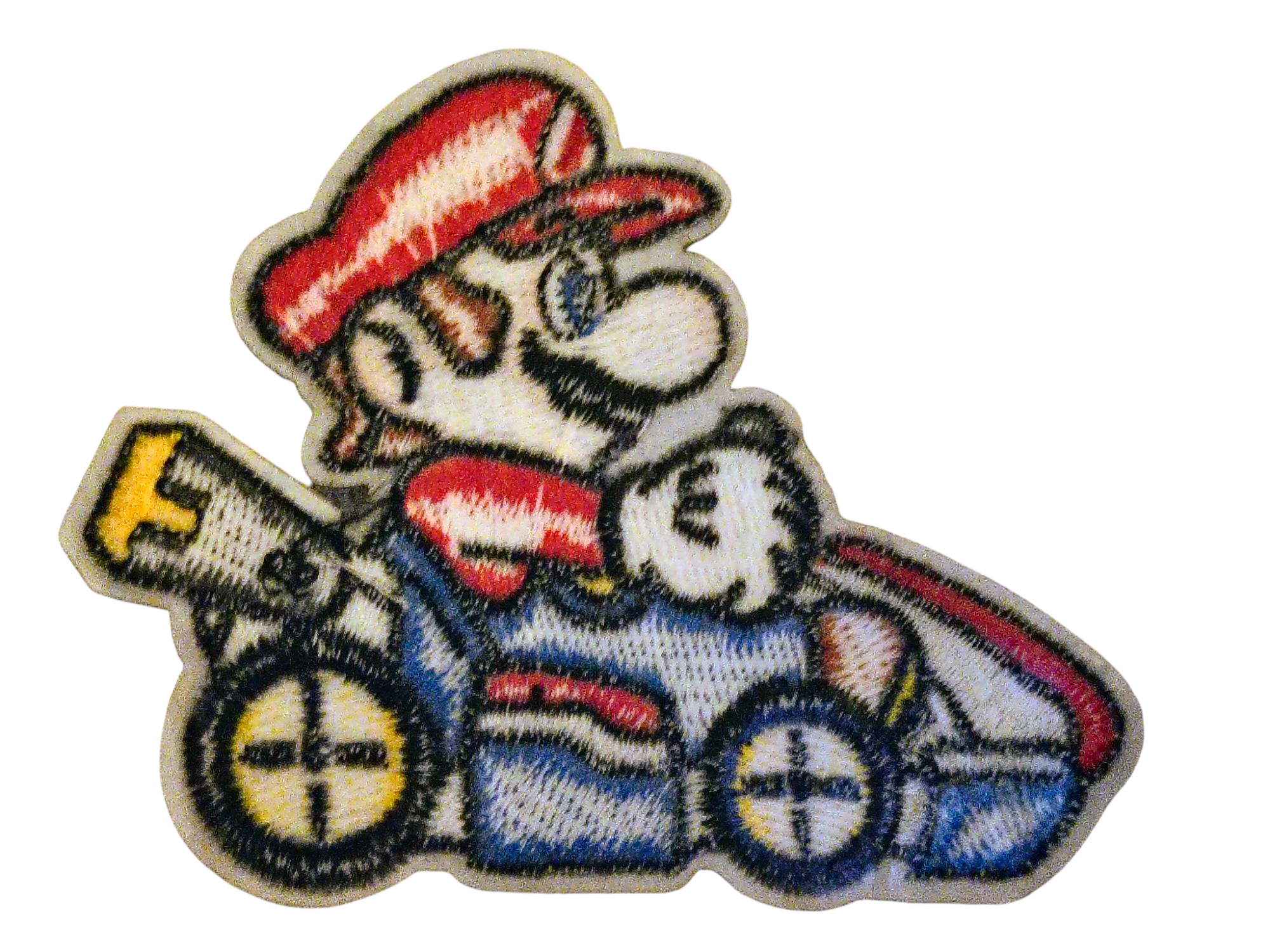 Nintendo Super Mario Kart - Mario Embroidered Iron On 3.5" Patch image 2