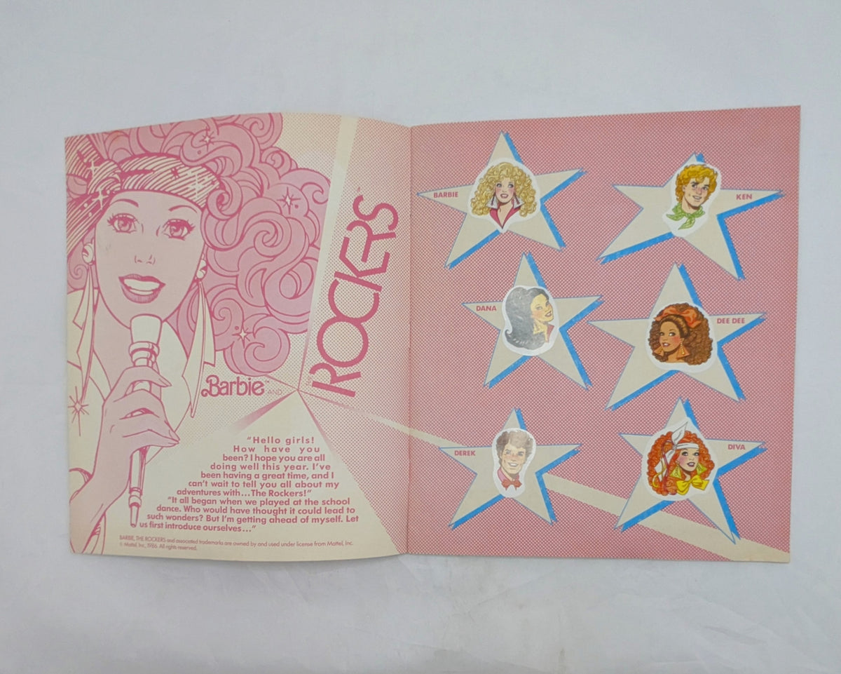 1986 Panini Mattel Barbie and The Rockers Sticker Album & Pop-Up Stage Complete image 4