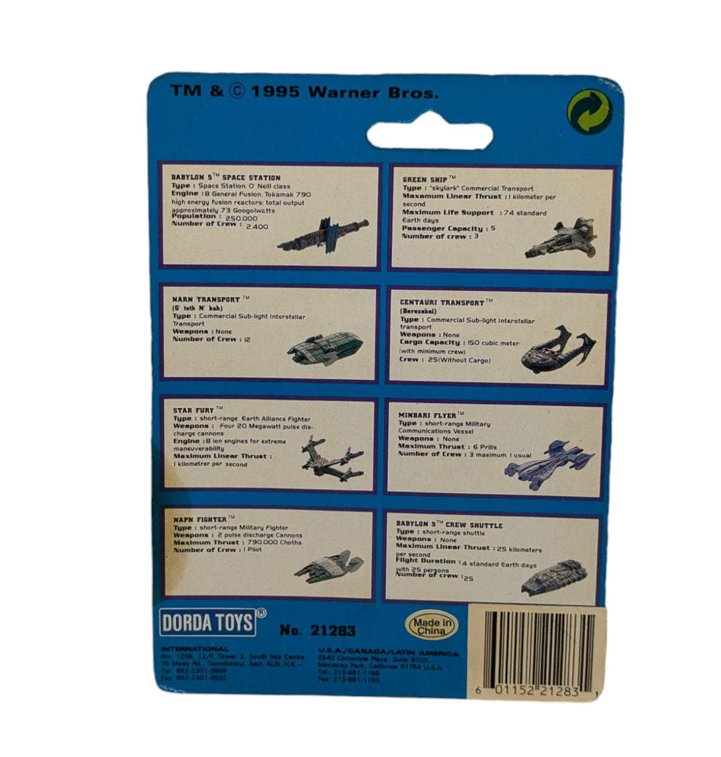 1995 Dorda Toys Babylon 5 Crew Shuttle Keyring Keychain Model 21283 image 2