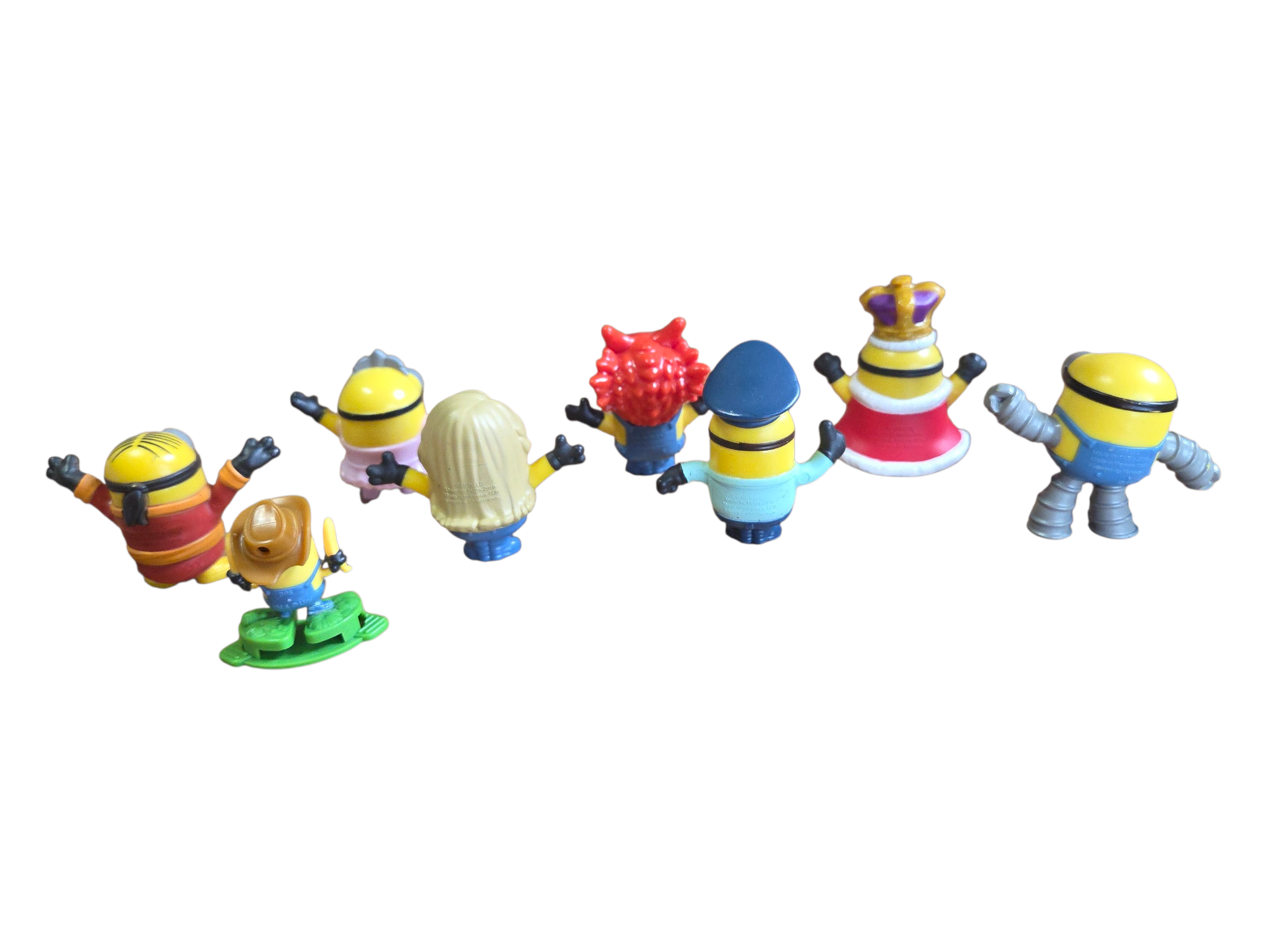 Lot of 2019 McDonald's Minions And Kinder Minion 8 Figures Pilot, King, Hippie + image 2