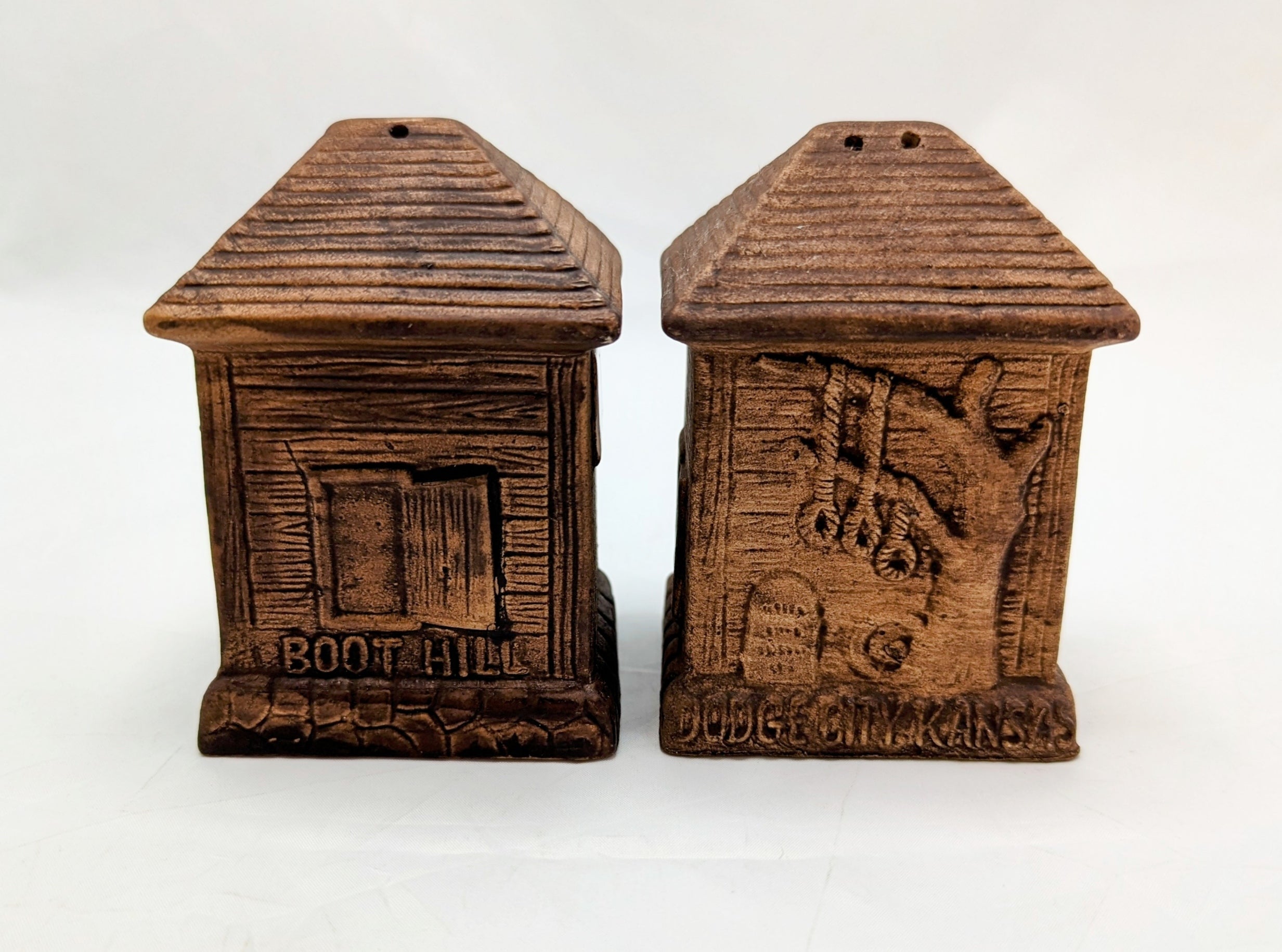 Dodge City Kansas Boot Hill Old Ft. Dodge 1864 Jail Salt & Pepper Shakers image 2