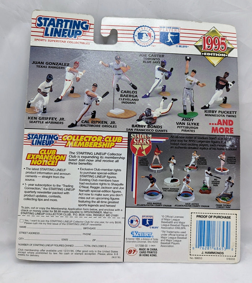 1995 Kenner Starting Lineup Jeffrey Hammonds Baltimore Orioles Figure image 2