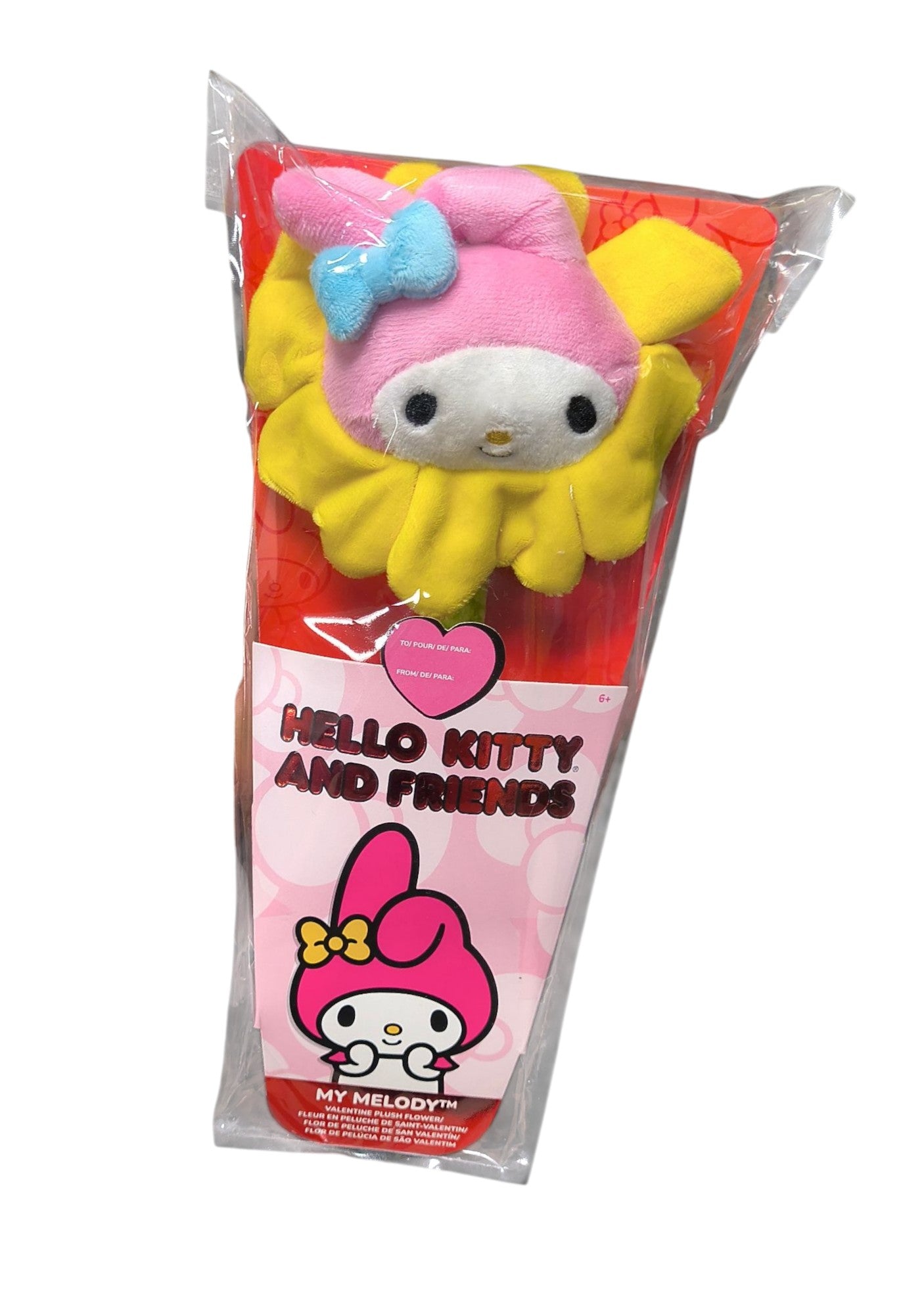 Jazwares Sanrio Hello Kitty & Friends My Melody Valentines Plush Flower