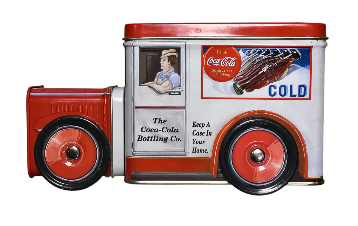 1996 Coca Cola Delivery Truck Collectible Mult Tin w/ Moving Wheels