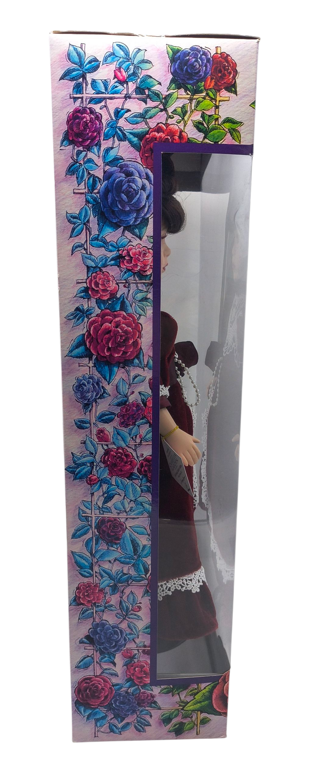 1997 Brass Key Camellia Garden By Tracy Lynn 16" Brunette Doll In Burgandy Dress image 3