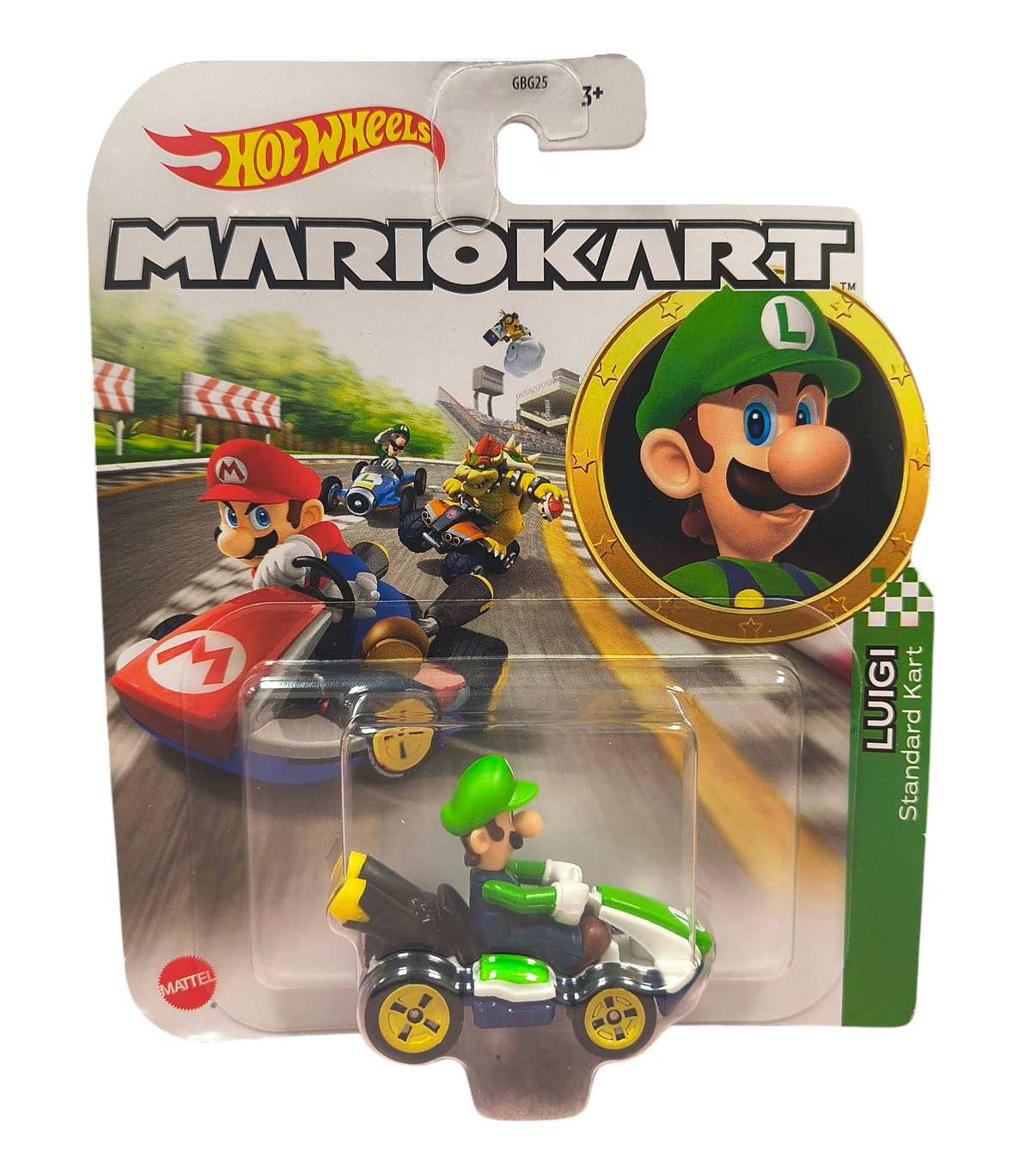 2020 Mattel Hot Wheels Mario Kart Luigi 1:64 Diecast