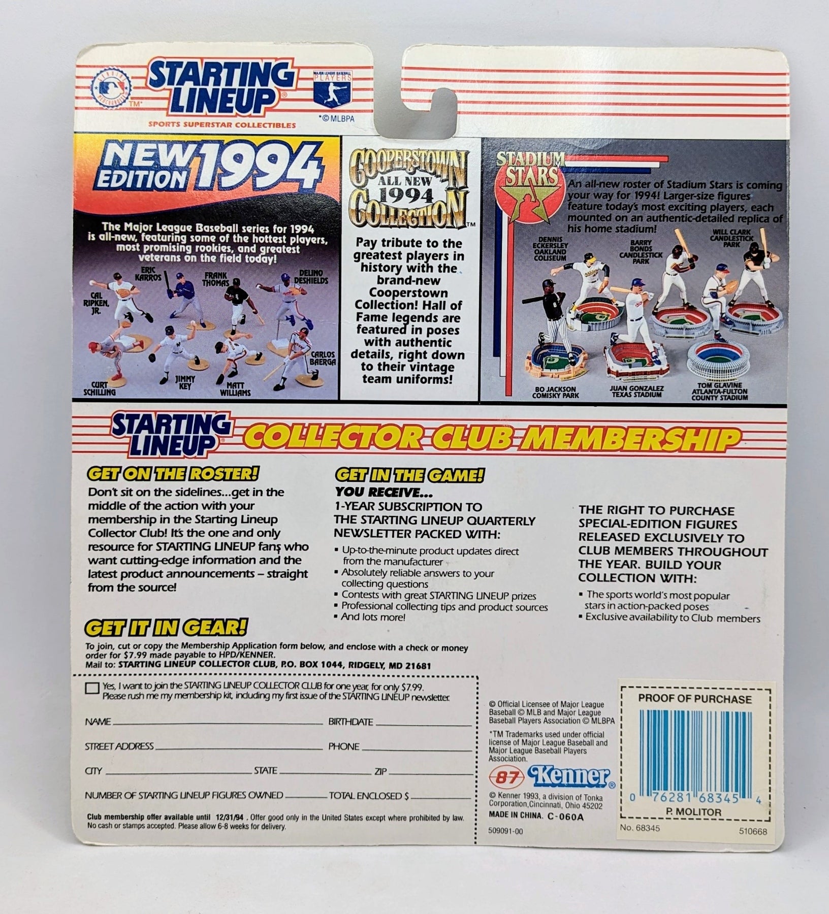 1994 Kenner Starting Lineup John Olerud Toronto Blue Jays Figure image 2