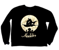 Vintage Disney Aladdin Black Gold Foil Sweatshirt Large