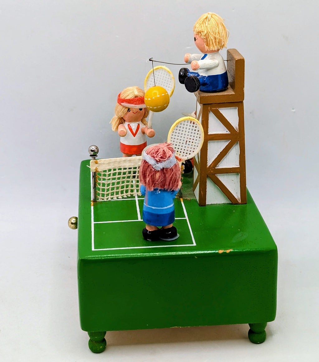 1982 Enesco Handcrafted Music Box Tennis In The Good Old Summer Time image 2