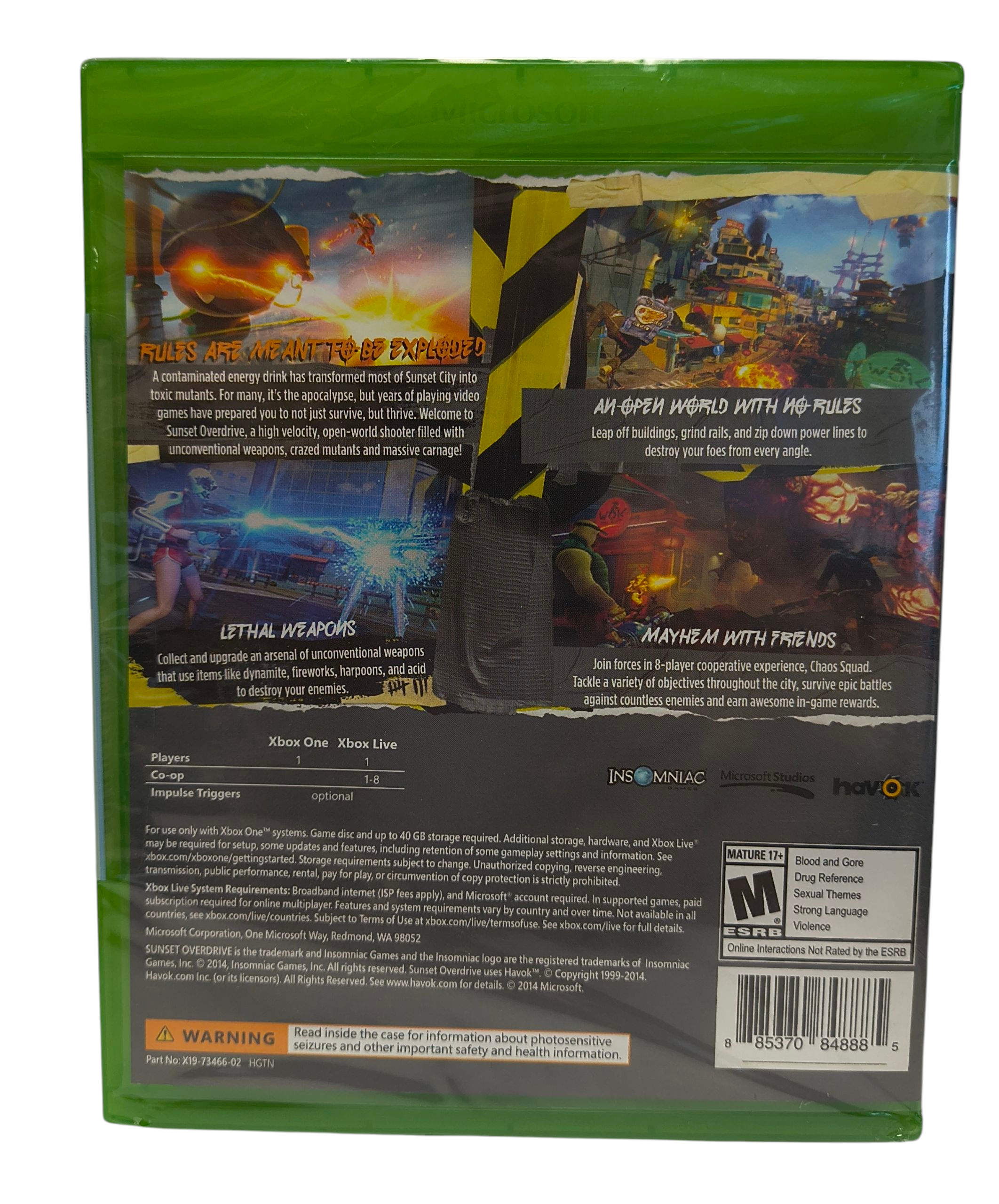 2014 Microsoft Xbox One Sunset Overdrive Shooter Game image 2