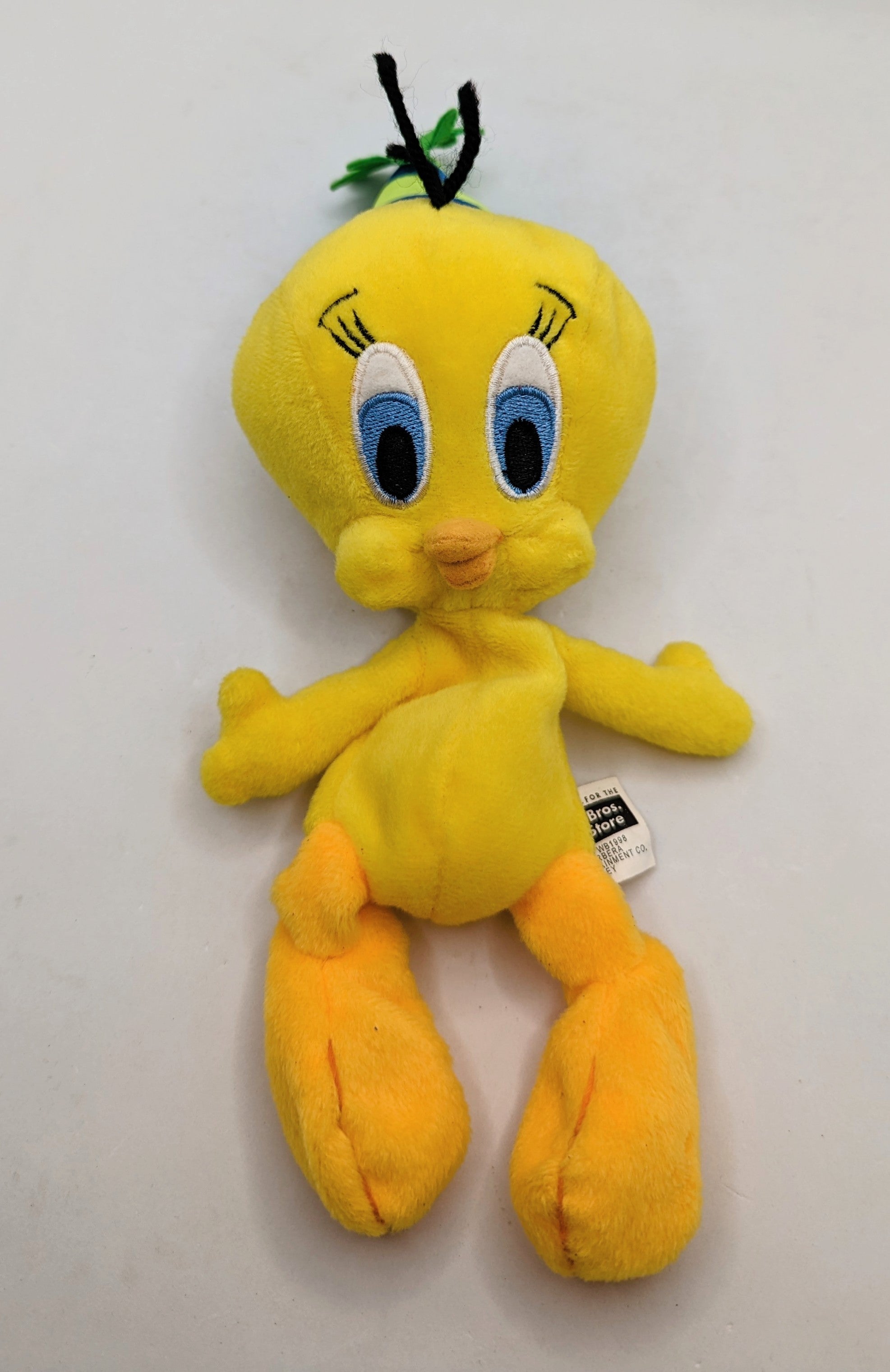 1998 Looney Tunes Tweety Birthday Hat Bean Bag Plush 8"