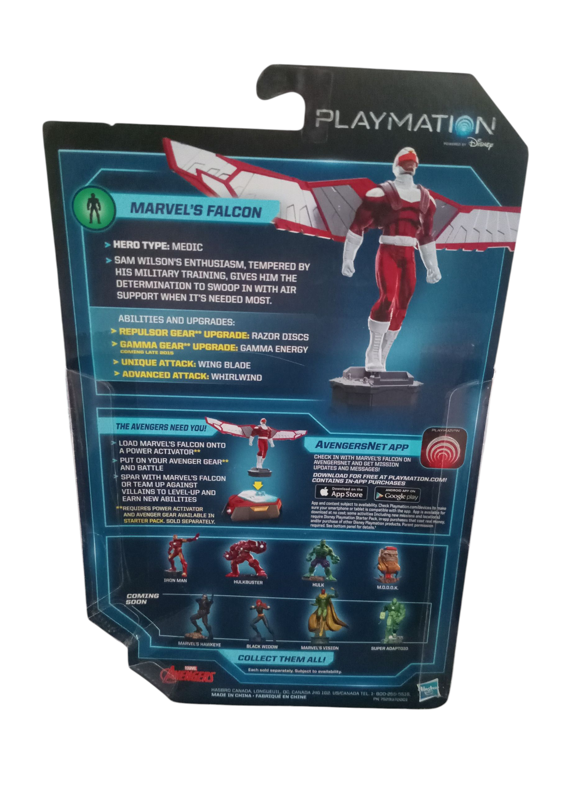 Hasbro Disney Marvel Avengers Playmation Smart Hero Falcon Action Figure - DT image 2