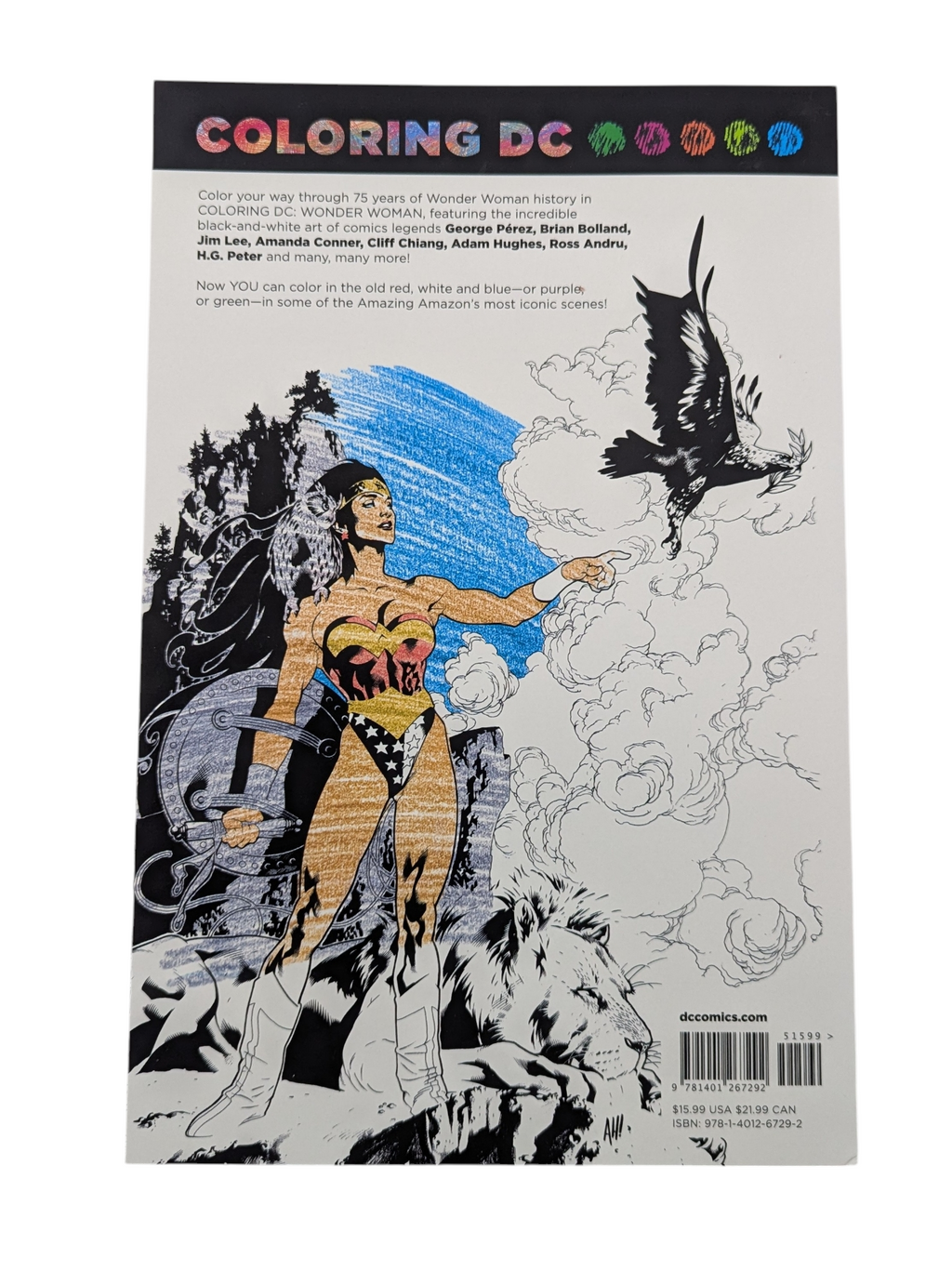 2016 DC Comics Wonder Woman Adult Coloring Book image 2