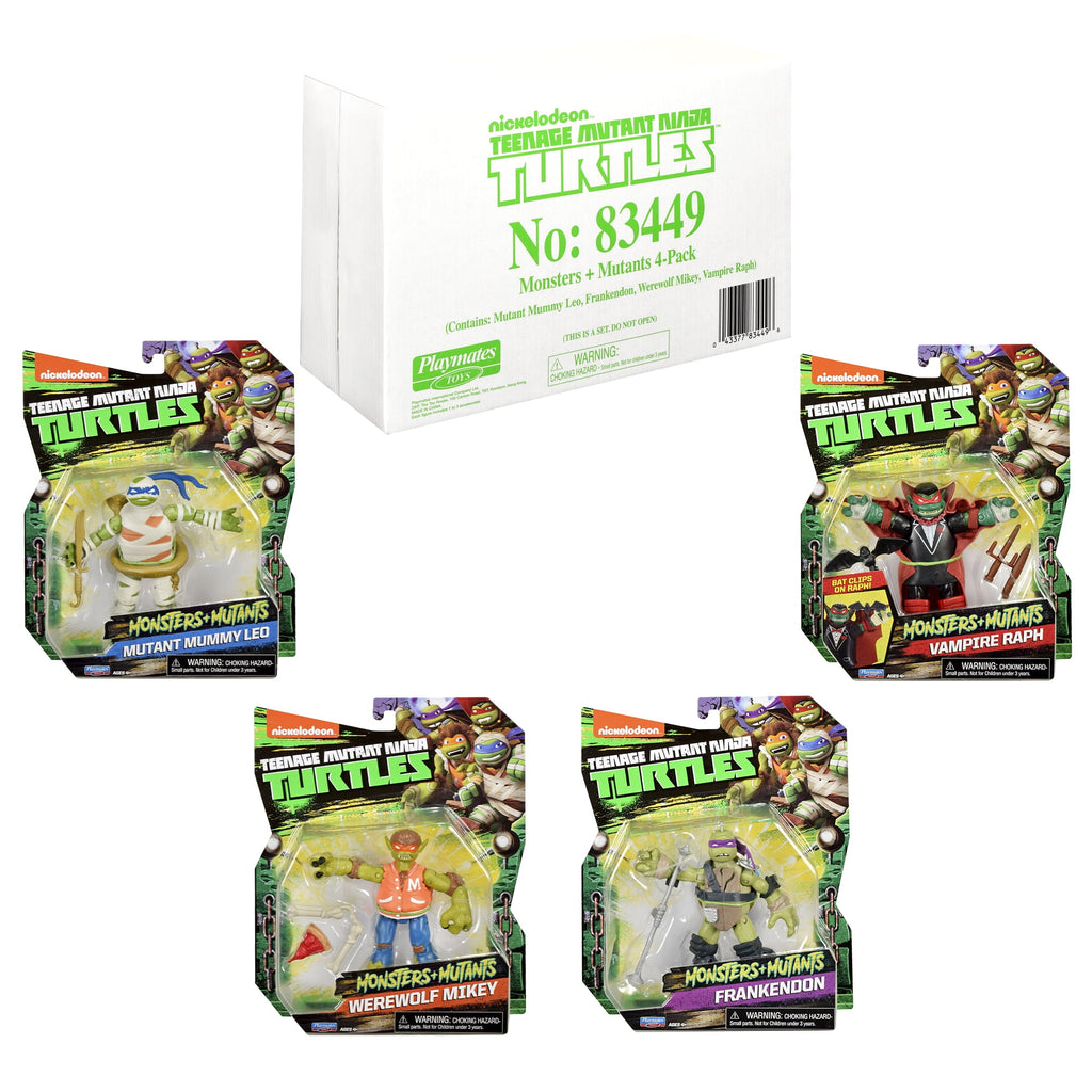 Playmates TMNT Monsters + Mutants 4 Pack Action Figure Bundle Set image 4