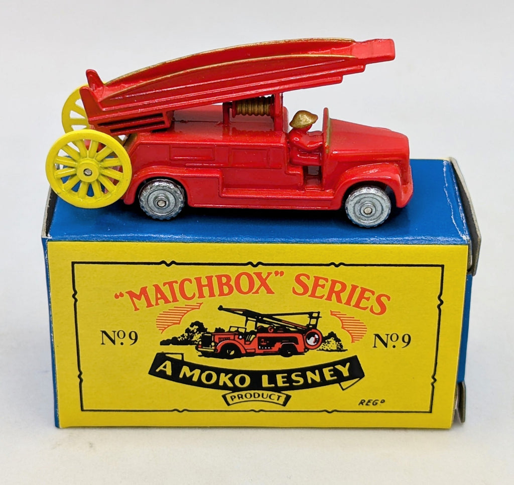 1988 Matchbox Series No. 9 Firetruck Diecast With Box image 2