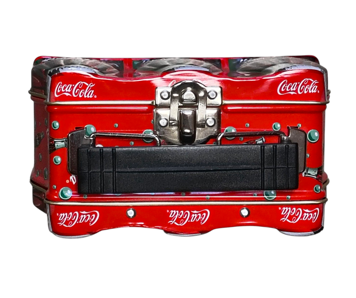 Coca Cola Six Pack Coke Bottle Tin Mini Lunch Box With Handle image 3
