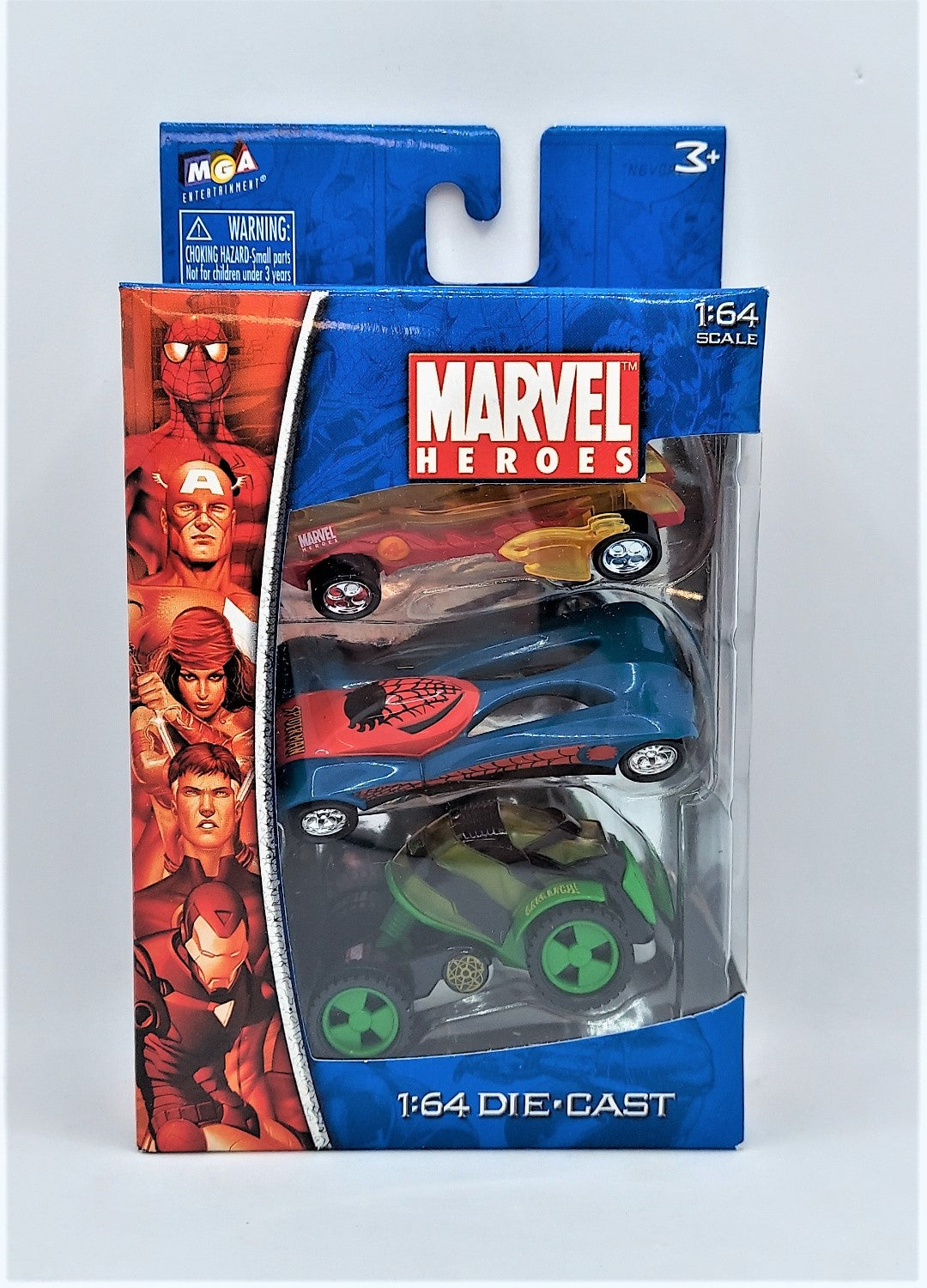 2006 Marvel Heroes Human Torch, Spider-Man & Hulk Die-Cast Cars