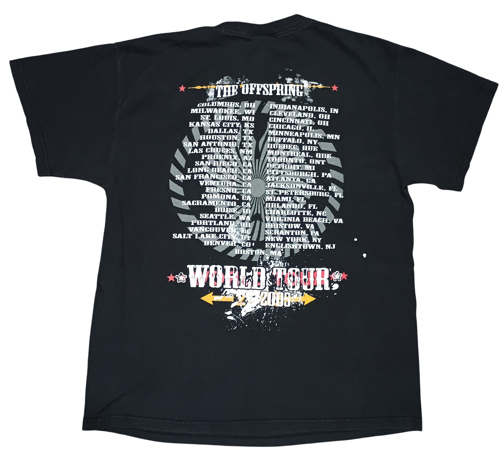 2005 Delta The Offspring Spread The Disease World Tour Tee T-Shirt Size Medium image 2