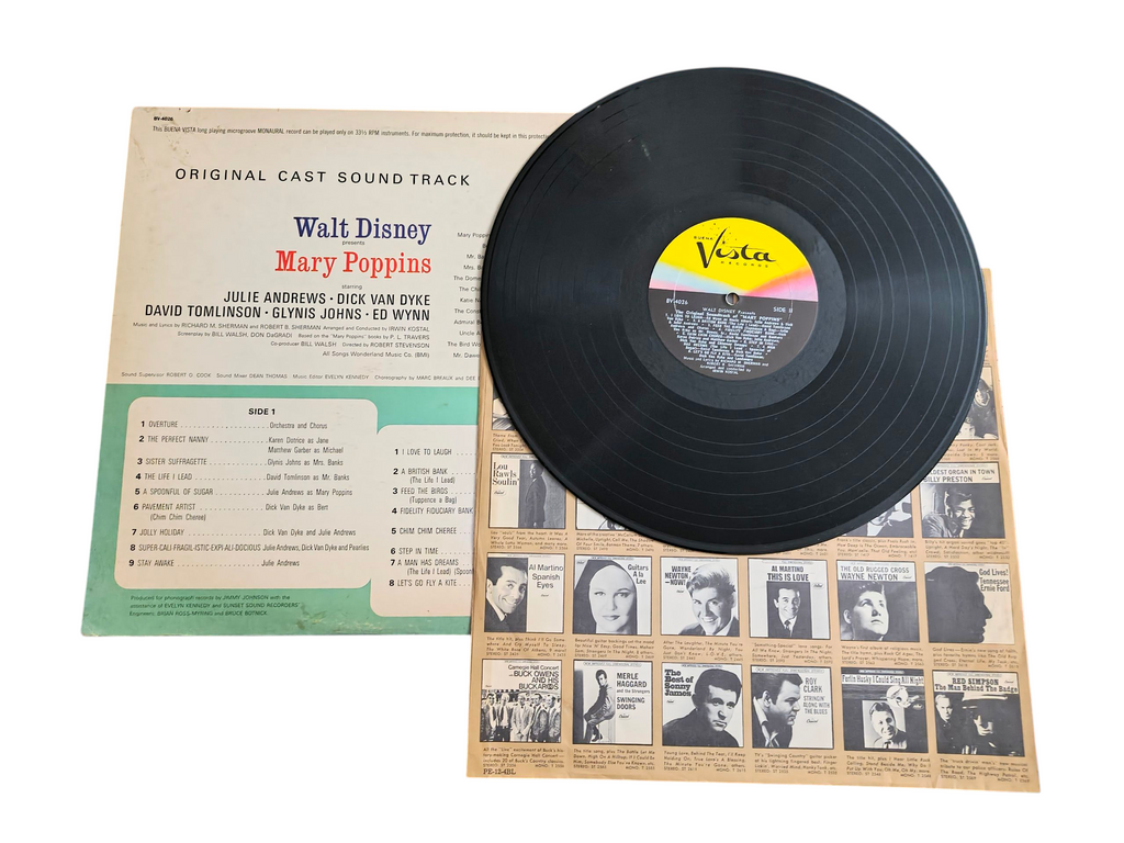1964 Walt Disney Mary Poppins Vinyl Record Album LP Stereo BV4026 image 2