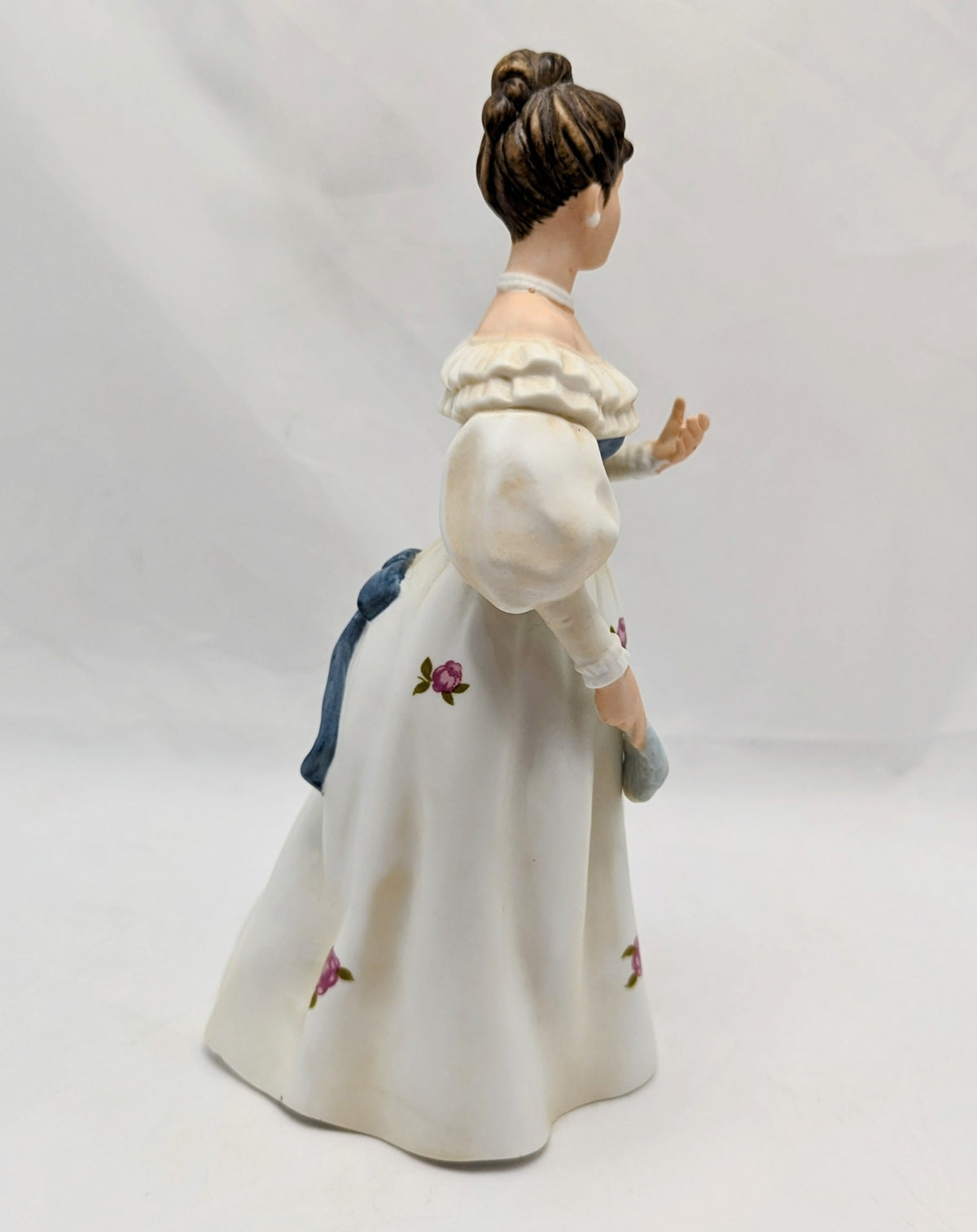 Vintage Homco 1463 Victorian Lady With Feather Figurine 8" image 3