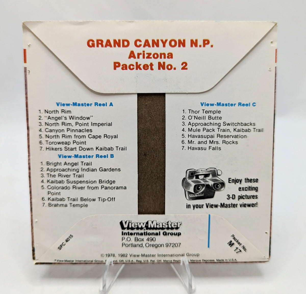 1982 View-Master Exploring The Grand Canyon Packet No. 2 - 3 Reel Pack image 4