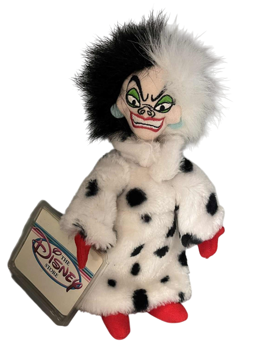 Disney Store 101 Dalmatians Cruella De Vil 7" Mini Bean Bag Plush