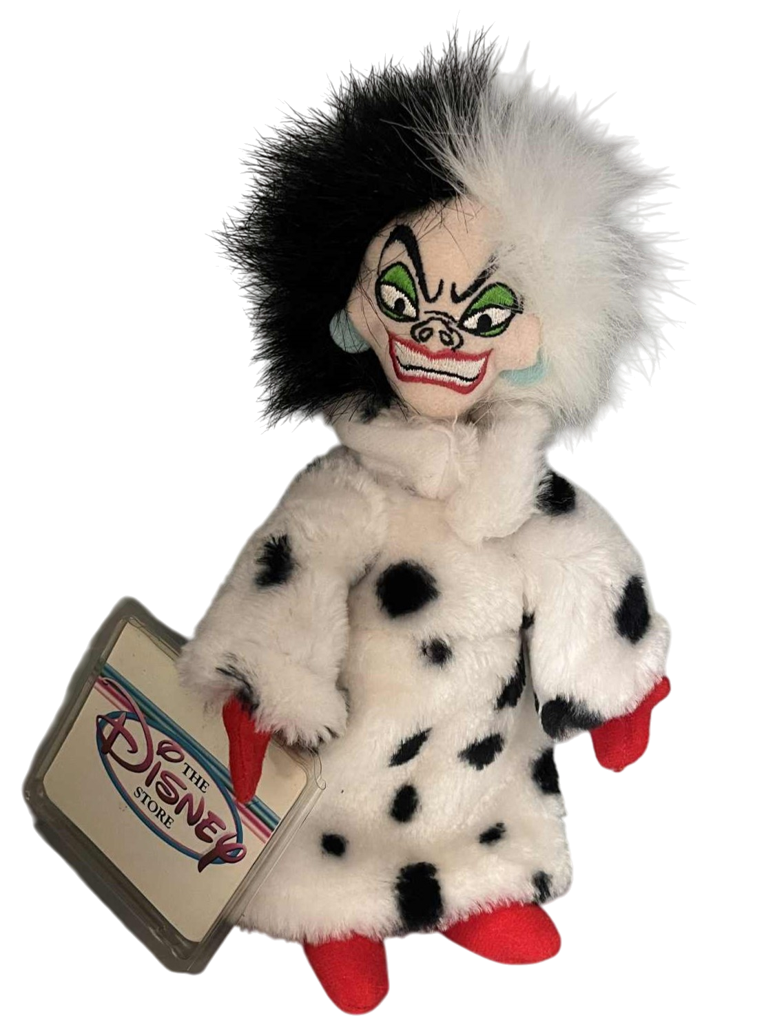 Disney Store 101 Dalmatians Cruella De Vil 7" Mini Bean Bag Plush