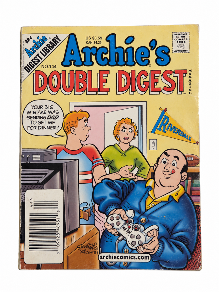 Archie's Double Digest #144 September 2003 Video Game Cover front cover showing actual wear