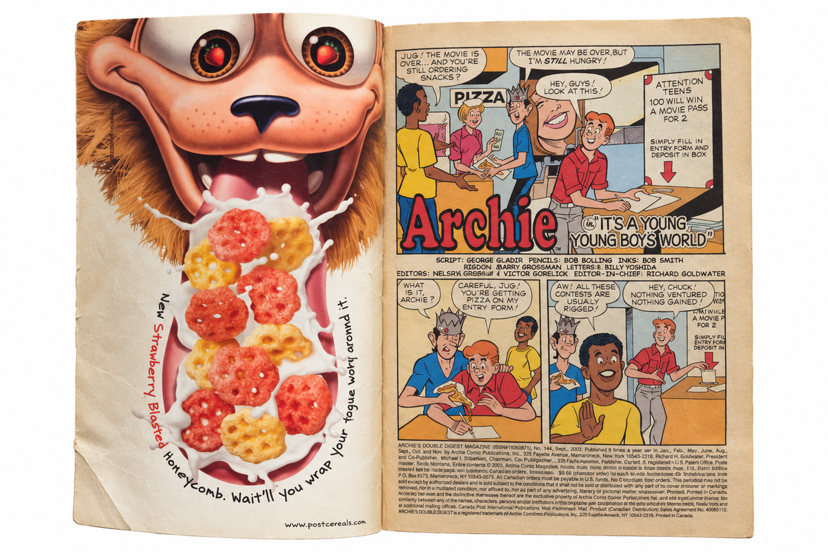 Archie's Double Digest 144 open pages and issue information