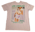 Barbie Los Angeles Sports Club pink medium T-shirt front on white background