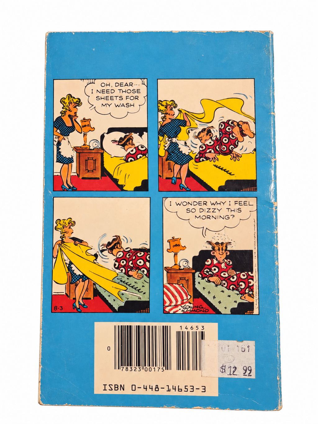 Blondie number 2 back cover with original price sticker and wear