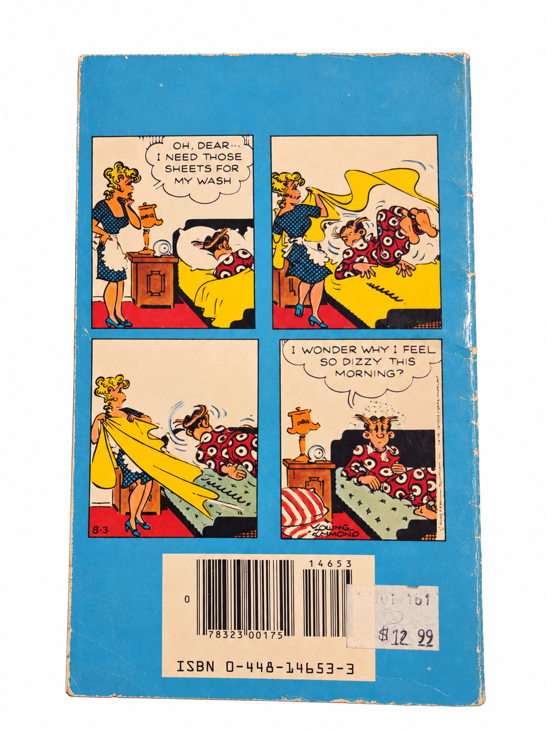 Blondie number 2 back cover with original price sticker and wear