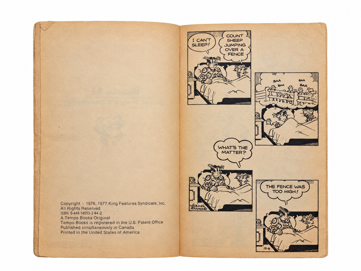Blondie 2 copyright page and comic strip
